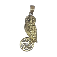 Owl on Pentagram - Bronze