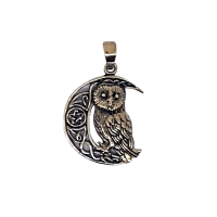 Owl Celtic Crescent - Bronze
