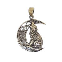Wolf Celtic Crescent - Bronze